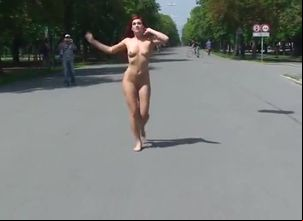 Czech woman naked in public